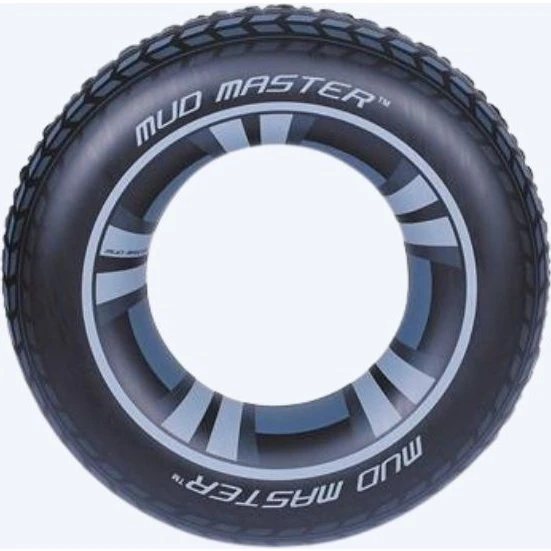 Bestway Mud Master Opblaasbare Ring - Autoband Print - Zwart/Grijs