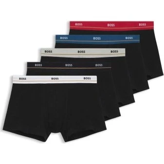 BOSS Essential Boxershorts 5-stuks - Zwart, Wit, Rood - Maat M