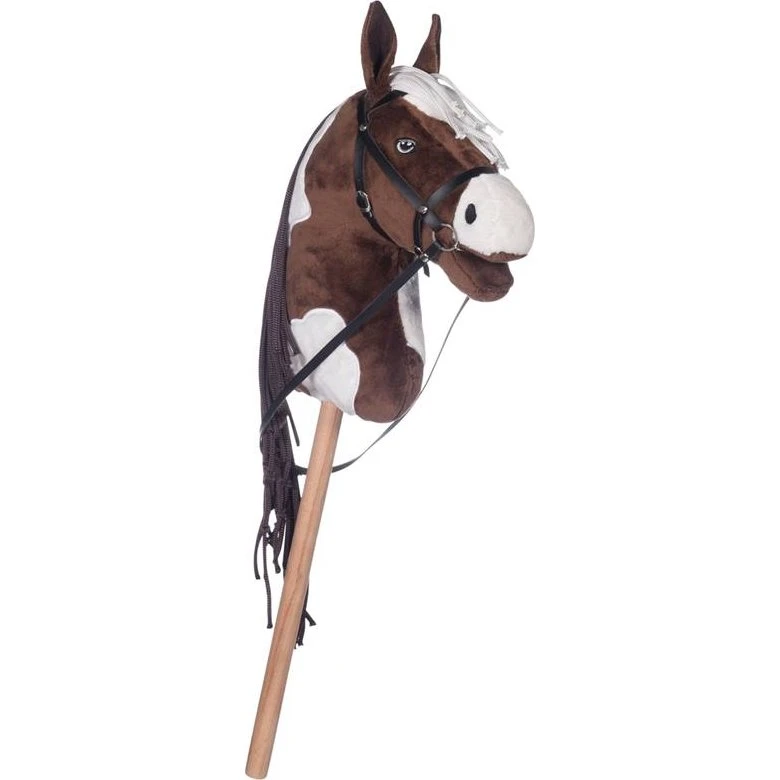HKM Stokpaard Hobby Horse Bruin/Wit 40 cm