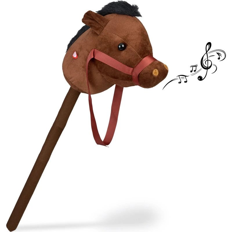 HorsePlay Stokpaard met Geluid - Zacht Paard op Stok voor Kinderen