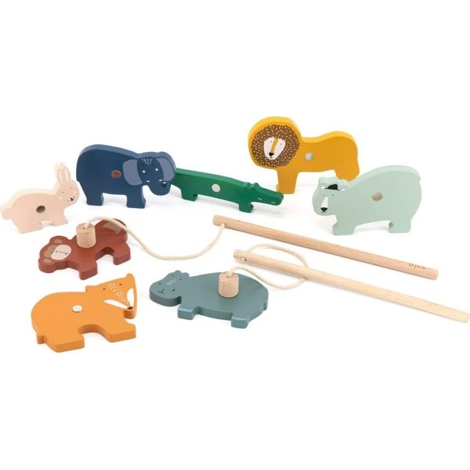 Trixie Houten Magnetisch Visspel met 8 Dieren