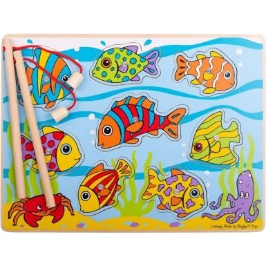 Bigjigs Magnetisch Visspel – Houten Visspel met Magneet voor Vanaf 10 Maanden
