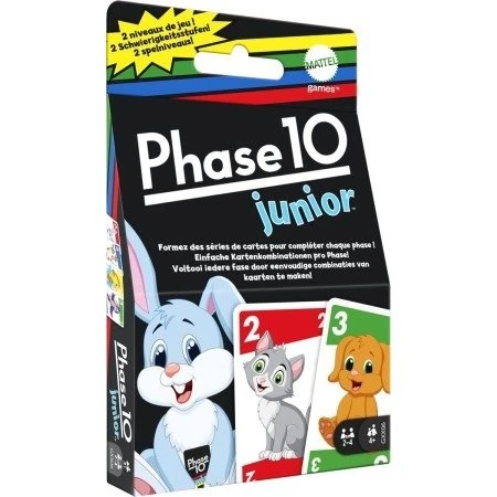 Mattel Phase 10 Junior – Kindvriendelijk kaartspel voor 3+