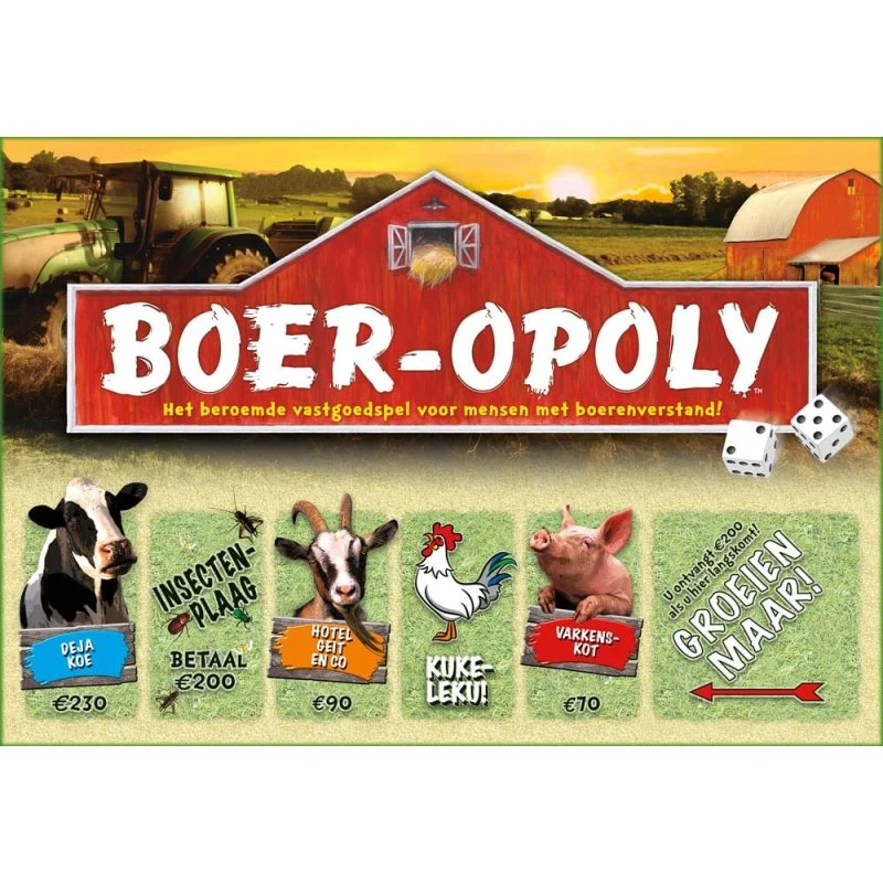 Boer-opoly - Bordspel met humor en boerenleven