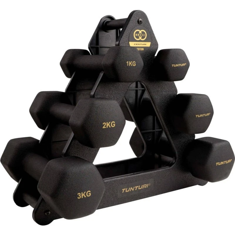 Tunturi Centuri Dumbbellset 1-3 kg met Opbergrek