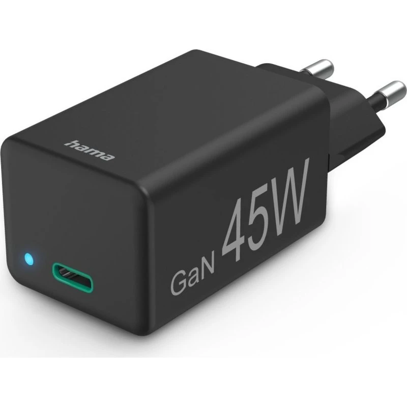 Hama Snellader USB-C PD/QC/GaN 45 W Zwart