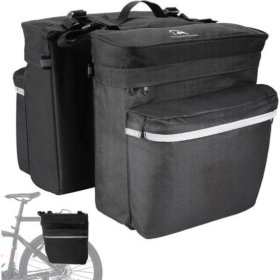 Travelhawk Dubbele Fietstas 34L Waterdicht Zwart