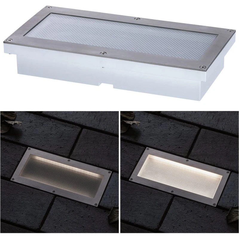 Paulmann Brick LED grondspot inbouwlamp, 10x20cm, grijs