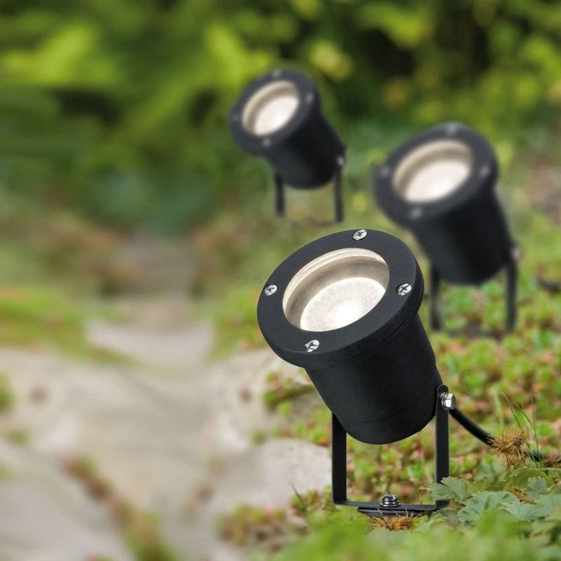 Paulmann Special Line LED-grondpen, set van 3, GU10, zwart