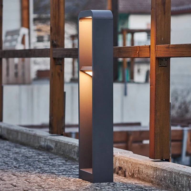 Lindby Darko LED Tuinpadverlichting - 80 cm - Grijs Aluminium