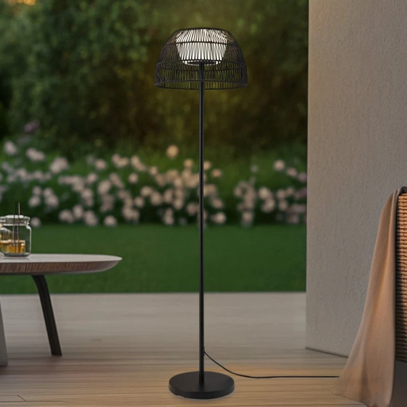 Lucande Heribio LED Buiten Vloerlamp - Zwart - 153 cm