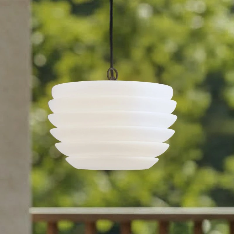 Lindby Arona Buiten Hanglamp Wit - Ø 38 cm