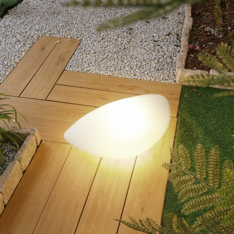 Lindby Arani Buitenvloerlamp - Wit - Kunststof - IP65