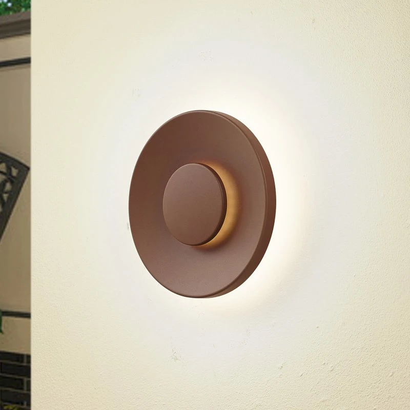 Lucande Kayana LED Buitenwandlamp - Roest - Aluminium - 24 cm