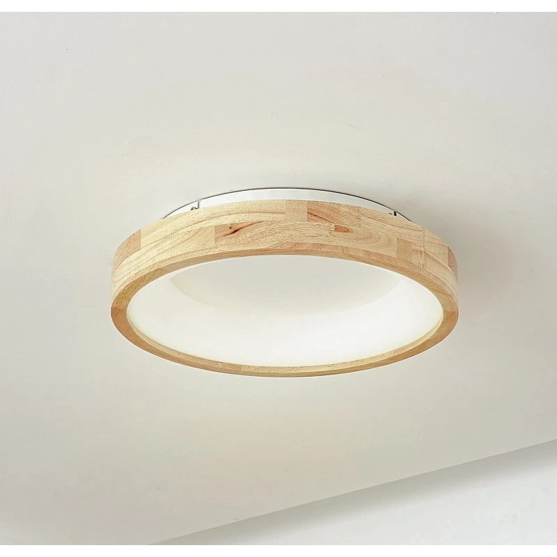 Lucande Samvel LED Plafondlamp - Hout - Ø 40 cm
