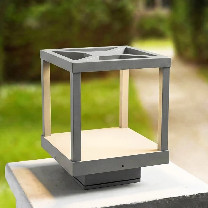 Lucande Lealan LED sokkellamp - Grijs - 23 cm - Aluminium
