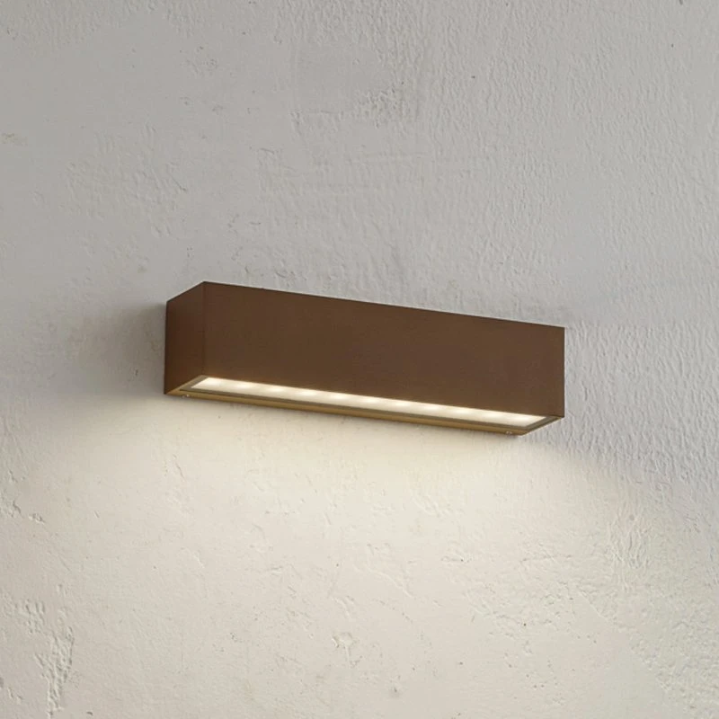 Lucande Lengo LED Buitenwandlamp - Bruin - 25 cm