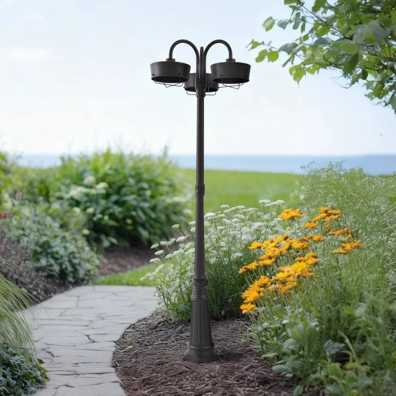 PRIOS LED tuinpadverlichting Thorus, Zwart, 204 cm