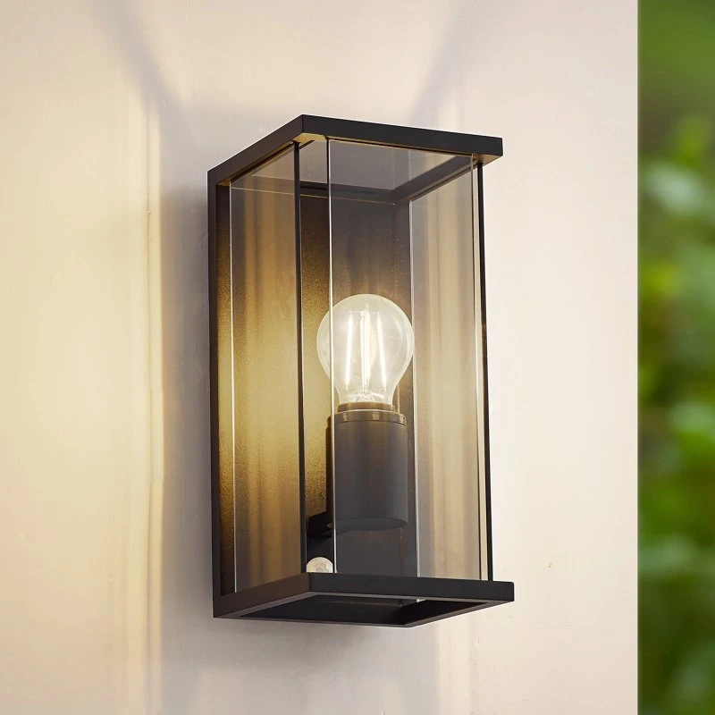 Lucande Annalea Buitenwandlamp met Bewegingssensor, Rookgrijs