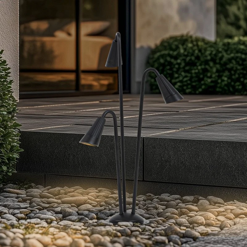 Lindby Sorvete Tuinpadverlichting - Matzwart Aluminium - 83 cm