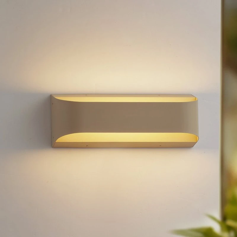 Lindby LED Buitenwandlamp Lenore, Beige, 36,5 cm