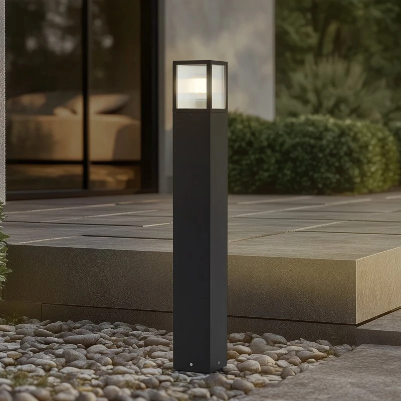 Lucande Klemens Tuinpadverlichting - 90 cm - Zwart Aluminium