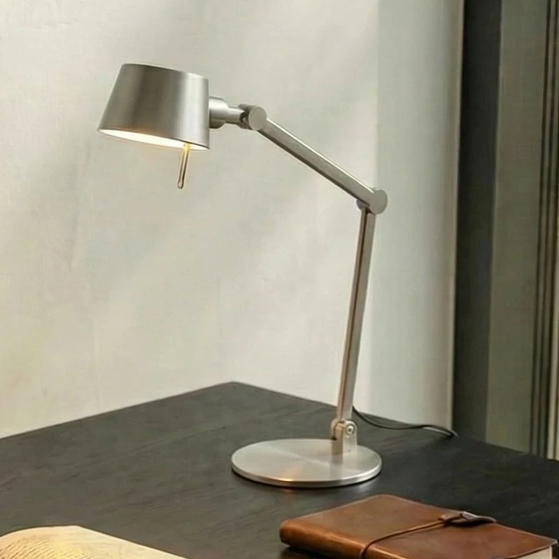 Lucande Silka Tafellamp - Nikkel Satijn - Verstelbaar - 93 cm