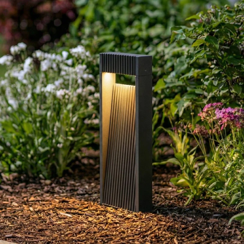 Lucande Tavion LED sokkellamp, antraciet, 40 cm, IP65
