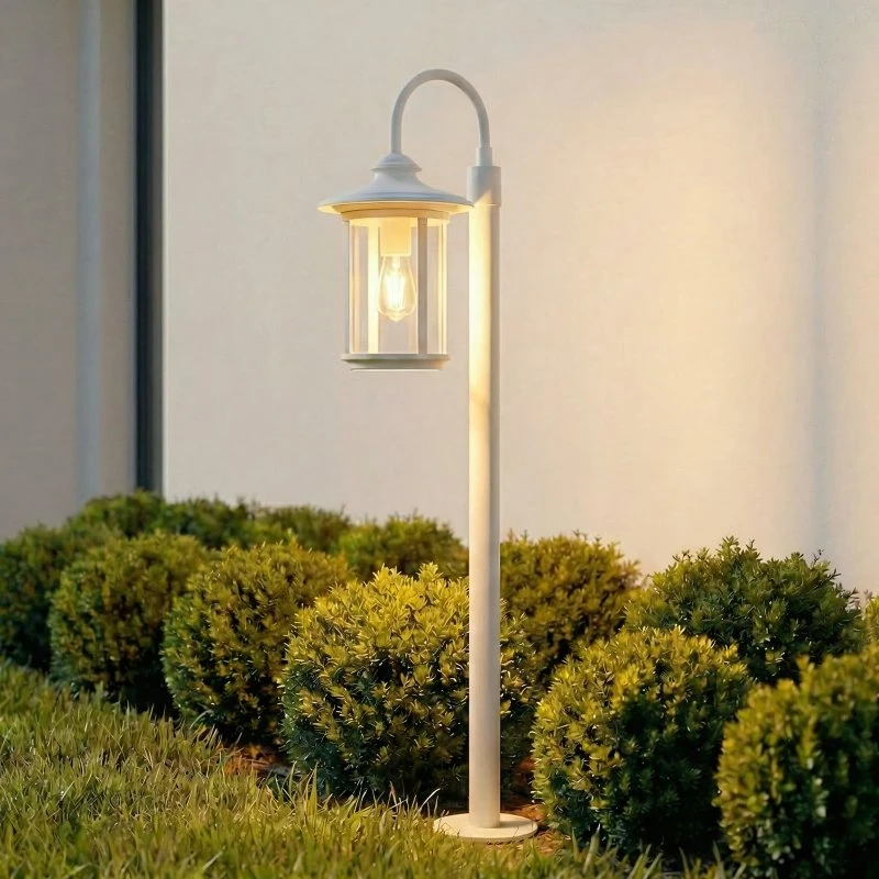 Lindby Tuinpadverlichting Zayn, Wit, Glas, 109 cm, IP65