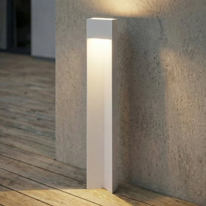 Lucande Kaholo LED tuinpadverlichting, lichtgrijs, 90 cm, IP44