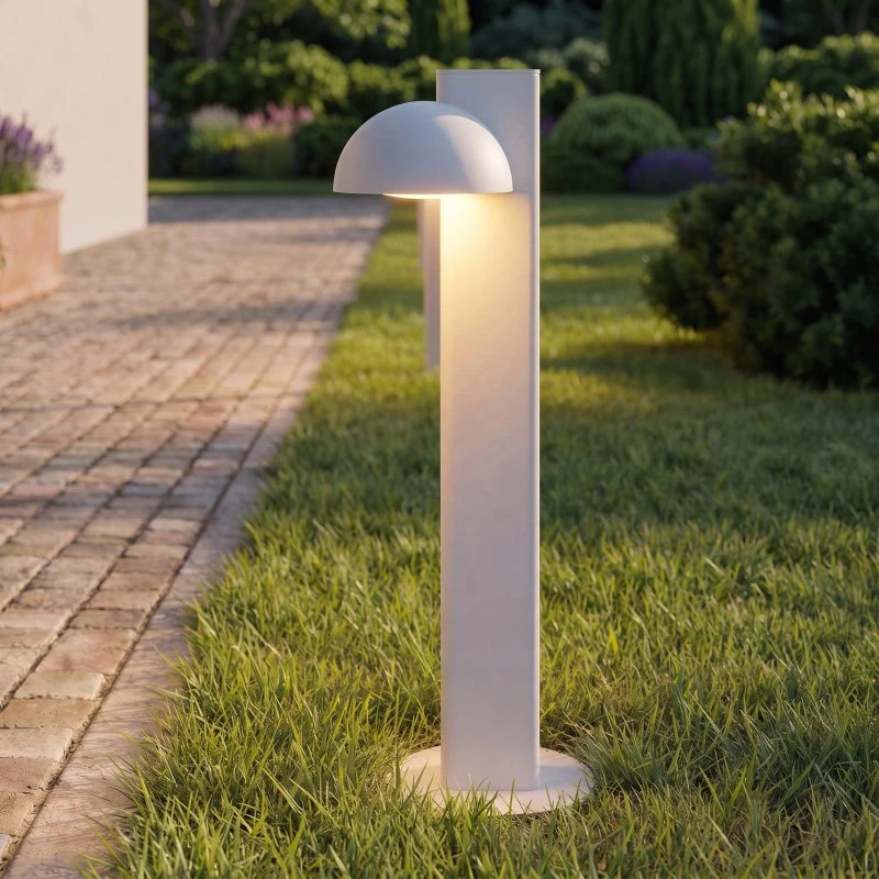 Lucande Velira LED tuinpadverlichting, lichtgrijs, 77 cm