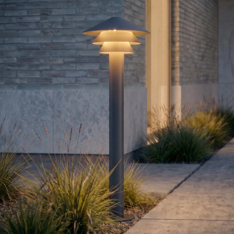 Lucande Montaro LED tuinpadverlichting, 110 cm, Antraciet, IP54