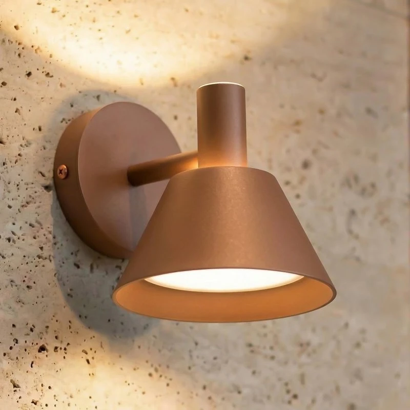 Lucande Tabena LED Buitenwandlamp - Bruin - IP44 - CCT
