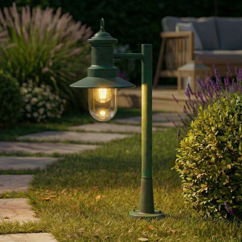 Lindby Eloretta Tuinpadverlichting - 60 cm - Groen - Staal - IP44