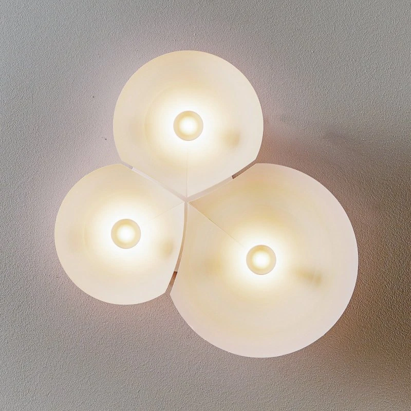 Luceplan Bulbullia LED-wandlamp - Wit - 3-lamps
