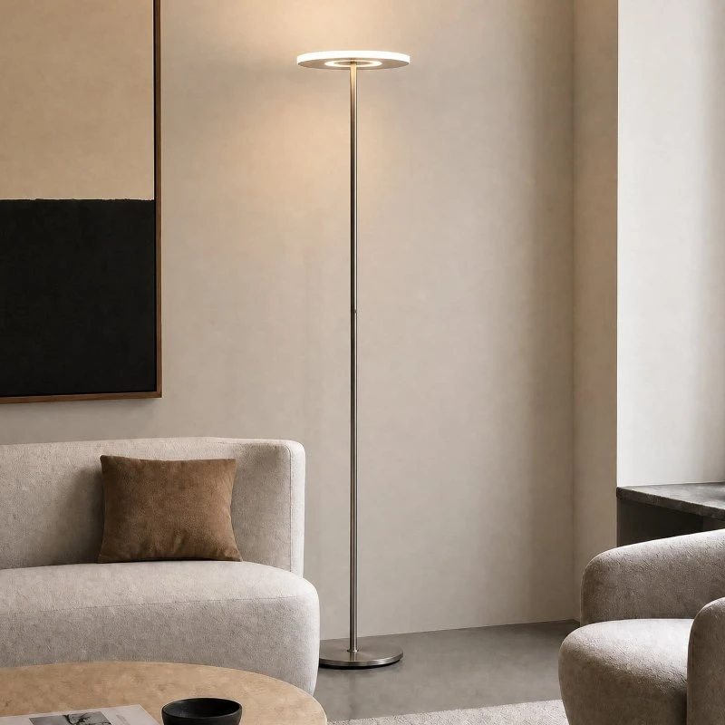 Lucande LED vloerlamp Raymond, titanium, CCT & dimbaar