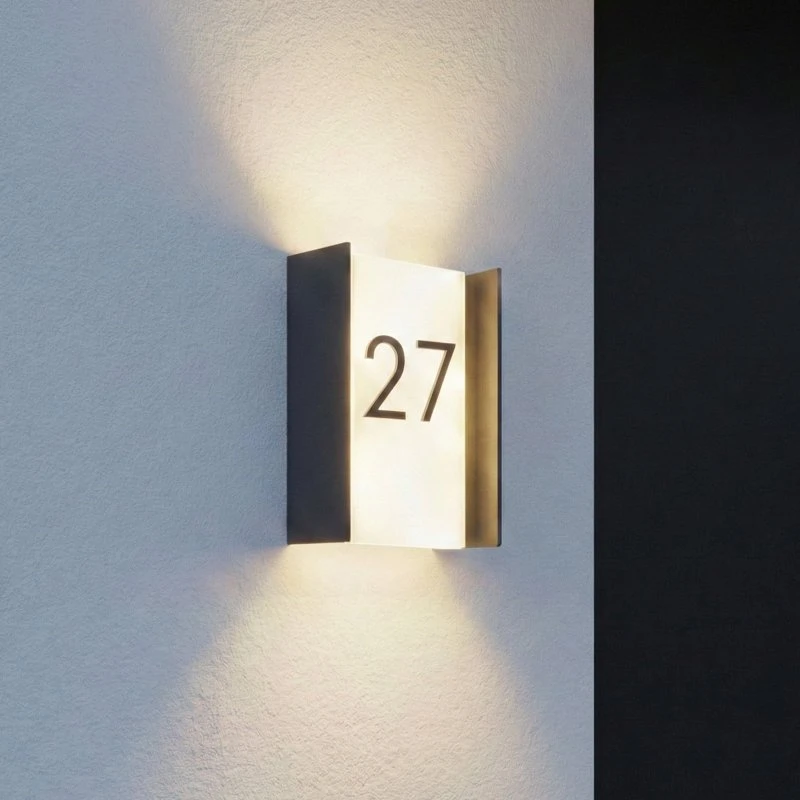 Lindby Selqa LED Buitenwandlamp - Antraciet - IP65