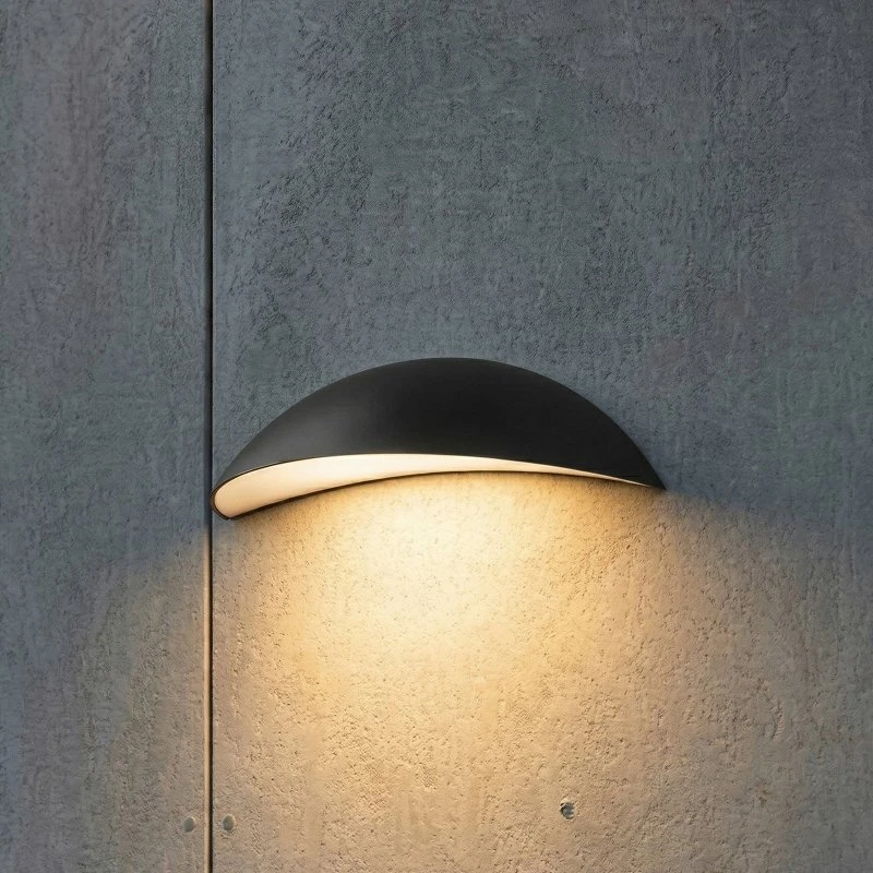 Lindby LED buiten wandlamp Zerino, zwart, 34,5 cm, IP54
