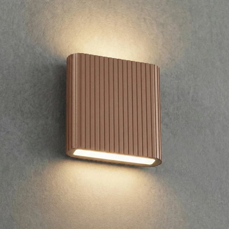 Lucande Raija LED Buitenwandlamp - Donkerbruin - 19 cm - CCT