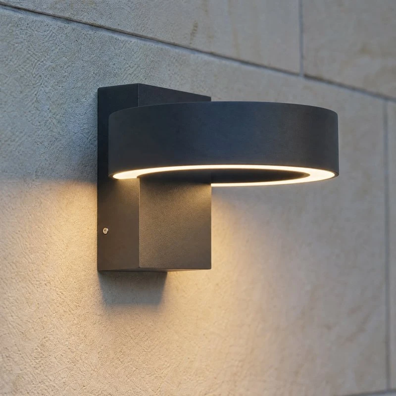 Lucande Nirella LED Buitenwandlamp - Zwart - CCT - IP65