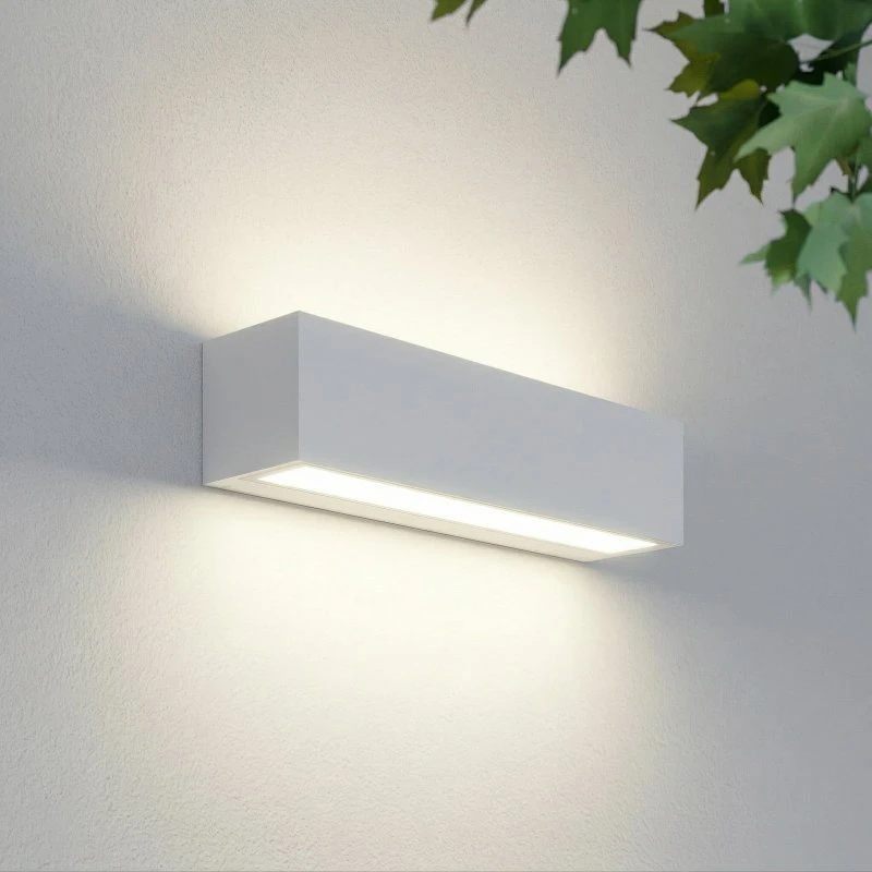 Lucande Lengo LED Buitenwandlamp - 25 cm - Wit - Up/Down - 3000K