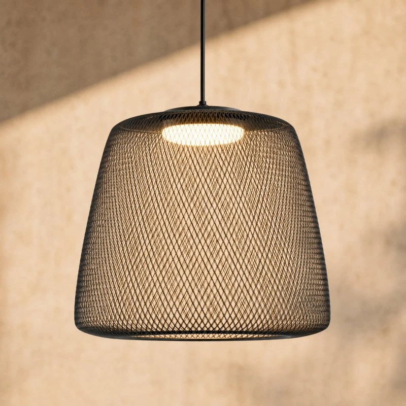 Lucande LED buitenhanglamp Korvyn, zwart, Ø 50 cm, dimbaar