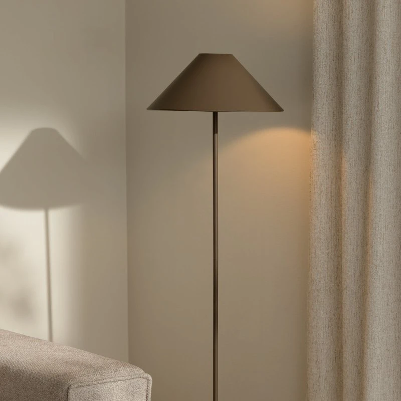 Globen Lighting Cannes vloerlamp - Bruin metaal - 140 cm