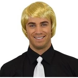 Ken Pruik Steil Blond Kort