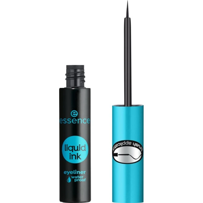 essence Liquid Ink Eyeliner Waterproof, Zwart, 3 ml