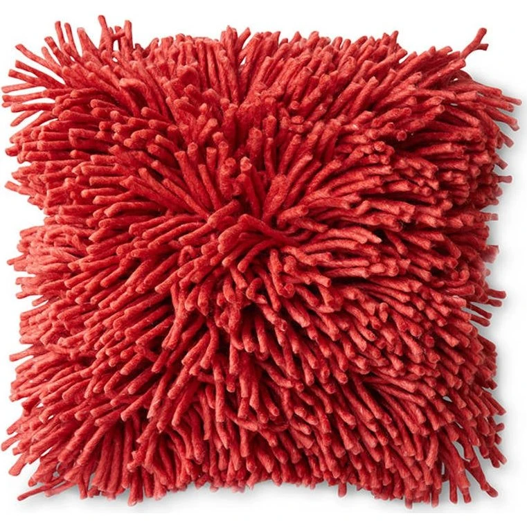 HKliving Rugged Woolen Kussen 50x50 cm Cherry Red