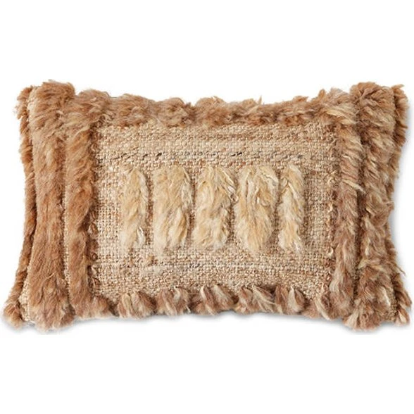 HKLIVING Sierkussen Furry Naturel 40x25 cm