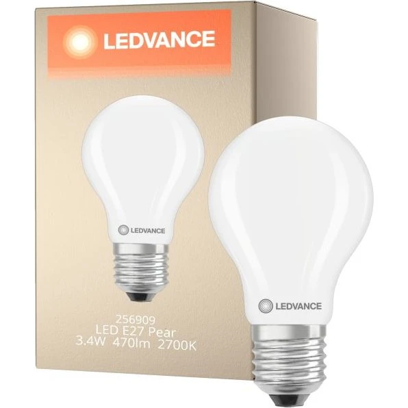 Ledvance Classic LED E27 Peer Mat 3.4W 827 Zeer Warm Wit