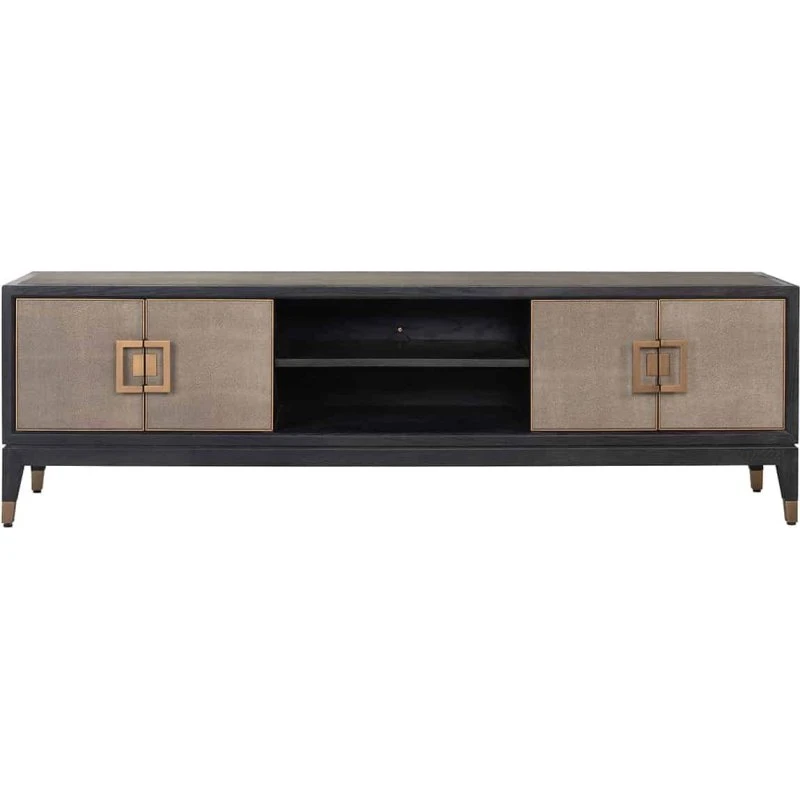 Richmond TV-meubel Bloomingville 4-deurs 185cm Zwart Goud