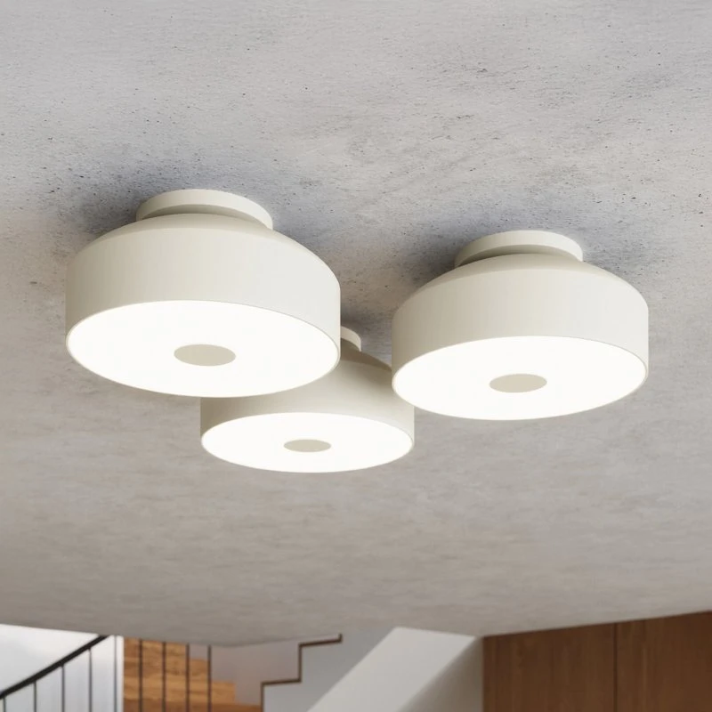 SOLLUX LIGHTING CLARO Plafondlamp, Beige, Ø 30 cm, 4 x E27